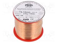 Coil wire; single coated enamelled; 0.12mm; 0.2kg; -65÷155°C INDEL