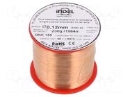 Coil wire; single coated enamelled; 0.12mm; 0.2kg; -65÷155°C INDEL