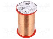 Coil wire; single coated enamelled; 0.12mm; 0.5kg; -65÷155°C INDEL