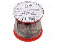 Coil wire; single coated enamelled; 1.6mm; 0.2kg; -65÷200°C INDEL