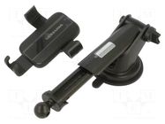 Car holder; black; for dashboard,for windscreen; 4.7÷7.2" VENTION