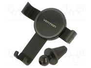 Car holder; black; air vent; 4.7÷7.2" VENTION