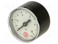 Manometer; 0÷10bar; G 1/8",rear connection; 40mm; Temp: -20÷60°C PNEUMAT