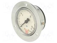 Manometer; 0÷16bar; G 1/4",rear connection; 50mm; Temp: -20÷60°C PNEUMAT