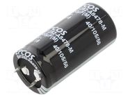Capacitor: electrolytic; SNAP-IN; 4700uF; 63VDC; Ø25.4x50mm; ±20% EPCOS