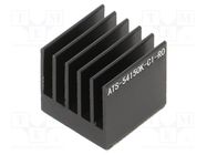 Heatsink: extruded; grilled; BGA; black; L: 15mm; W: 15mm; H: 14.5mm 