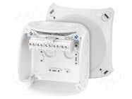 Enclosure: junction box; X: 104mm; Y: 104mm; Z: 70mm; IP66,IP67; grey HENSEL