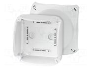 Enclosure: junction box; X: 130mm; Y: 130mm; Z: 77mm; IP66,IP67; grey HENSEL