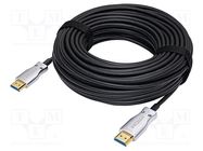 Cable; HDMI 2.1,optical; HDMI plug,both sides; 20m; black AKYGA
