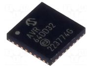 IC: AVR microcontroller; VQFN32; Ext.inter: 27; Cmp: 1; AVR64 MICROCHIP TECHNOLOGY