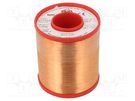 Coil wire; single coated enamelled; 0.1mm; 1kg; -65÷155°C INDEL