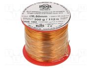 Coil wire; single coated enamelled; 0.5mm; 0.2kg; -65÷180°C INDEL