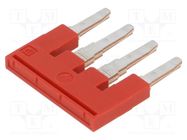 Comb bridge; ways: 4; red; Width: 6mm; UL94V-0 PHOENIX CONTACT