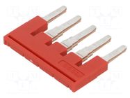 Comb bridge; red; terminals: 5; 6mm PHOENIX CONTACT