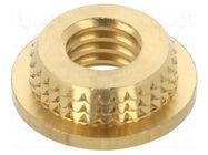 Threaded insert; brass; M6; BN 37905; L: 3mm; for plastic TAPPEX