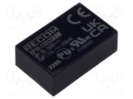 Converter: DC/DC; 10W; Uin: 36÷160V; Uout: 12VDC; Iout: 830mA; DIP24 RECOM