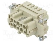 Connector: HDC; contact insert; female; Han Hv E®; PIN: 5(3+2) HARTING