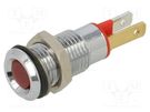 Indicator: LED; flat; red; 2VDC; Ø8mm; connectors 2,0x0,8mm; metal CML INNOVATIVE TECHNOLOGIES