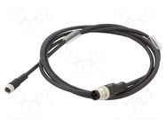 Cable: for sensors/automation; M12,M8; PIN: 3; 2m; plug; 60VDC; 3A LAPP