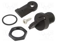 Lock; with thumbwheel; technopolymer PA; 18mm; Body: black ELESA+GANTER