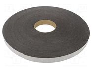 Tape: sealing; W: 20mm; L: 30m; Thk: 2mm; grey; caoutchouc hot-melt INTRA
