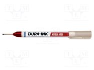 Marker: permanent marker; red; 1mm; Dura-Ink 5; Tip: round MARKAL
