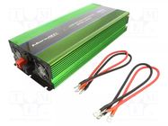 Power supply: UPS; 3kW; 230V; 210x515x90mm; No.of out.sockets: 2 QOLTEC