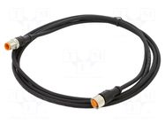 Cable: for sensors/automation; M12; PIN: 4; 2m; plug; 250VDC; 250VAC LUTRONIC