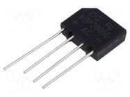 Bridge rectifier: single-phase; Urmax: 50V; If: 2A; Ifsm: 60A; flat DC COMPONENTS