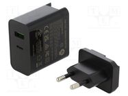 Power supply: switching; mains,plug; 4.5VDC,; 5A; 65W; 54x29x53mm POS