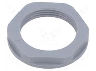 Nut; PG21; polyamide; 36mm; grey; Thread: PG; Entrelec TE Connectivity