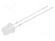 LED; blue; 5mm; 68÷100mcd; 140°; Front: flat; 2.8÷3.4VDC; -30÷85°C OPTOSUPPLY