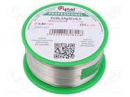 Soldering wire; tin; Sn96,5Ag3Cu0,5; 0.8mm; 250g; lead free; reel CYNEL