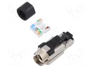 Connector: RJ45; plug; PIN: 8; Cat: 6; shielded; 8p8c; for cable BEL FUSE