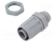 Straight terminal connector; Thread: PG,outside; polypropylene HELLERMANNTYTON