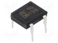 Bridge rectifier: single-phase; 800V; If: 1.5A; Ifsm: 50A; DB-1; THT DC COMPONENTS