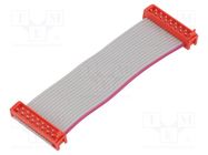 Ribbon cable with connectors; Cable ph: 1.27mm; Len: 0.075m TE Connectivity
