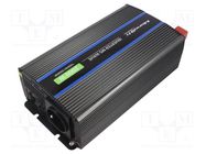 Converter: DC/AC; 1kW; Uout: 230VAC; 12VDC; 135x270x73mm; Ppeak: 2kW QOLTEC