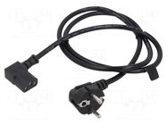 Cable; 3x0.75mm2; PVC; 1.2m; black; 3A; 250V SAVIO