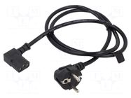 Cable; 3x0.75mm2; PVC; 1.2m; black; 3A; 250V SAVIO