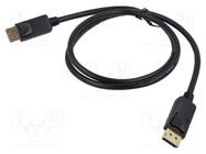 Cable; DisplayPort 1.2; DisplayPort plug,both sides; Len: 1m SAVIO