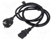Cable; 3x0.75mm2; CEE 7/7 (E/F) plug,IEC C13 female; PVC; 1.8m SAVIO