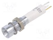 Indicator: LED; recessed; white; 24VDC; Ø6mm; IP40; metal; ØLED: 3mm CML INNOVATIVE TECHNOLOGIES