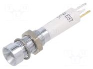 Indicator: LED; recessed; white; 24VDC; Ø6mm; IP40; connectors CML INNOVATIVE TECHNOLOGIES