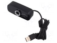 Webcam; black; USB A; Full HD 1080p,PnP; 1.5m; clip; 120° SAVIO