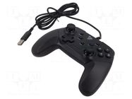 Gamepad; black; USB A; wired; Features: analog joysticks,with LED SAVIO