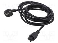 Cable; 3x0.75mm2; CEE 7/7 (E/F) plug angled,IEC C5 female; PVC SAVIO