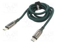 Cable; USB 2.0; USB C plug,both sides; 1m; black; Display: LCD SAVIO