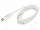 Cable; HDMI plug,mini DisplayPort plug; Len: 1.8m; white; 30AWG SAVIO