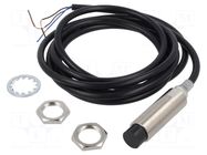 Sensor: inductive; OUT: PNP / NO; 0÷16mm; 10÷30VDC; M18; 2m; IP67 OMRON
